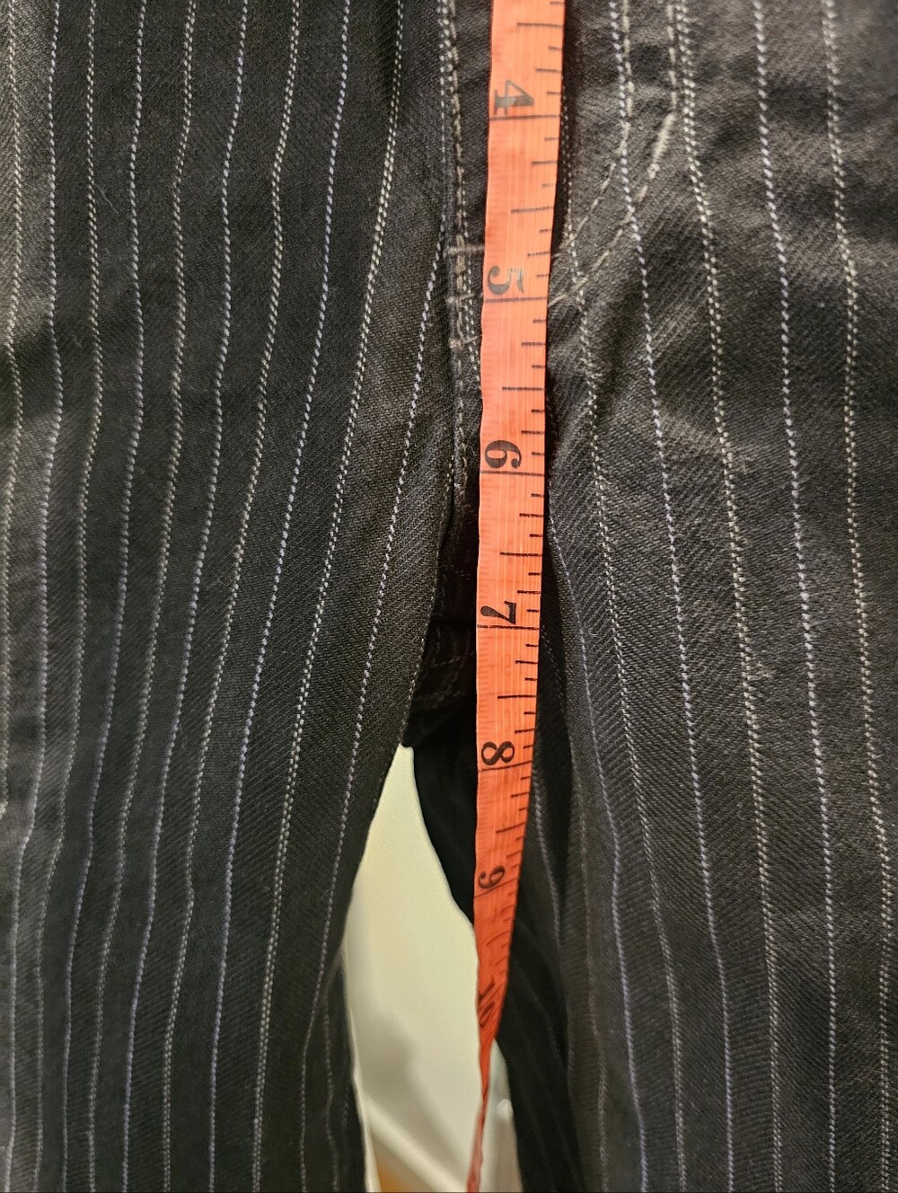 Vintage Low Rise UNIONBAY Black with White Pinstripe Pants - Picture 4 of 7